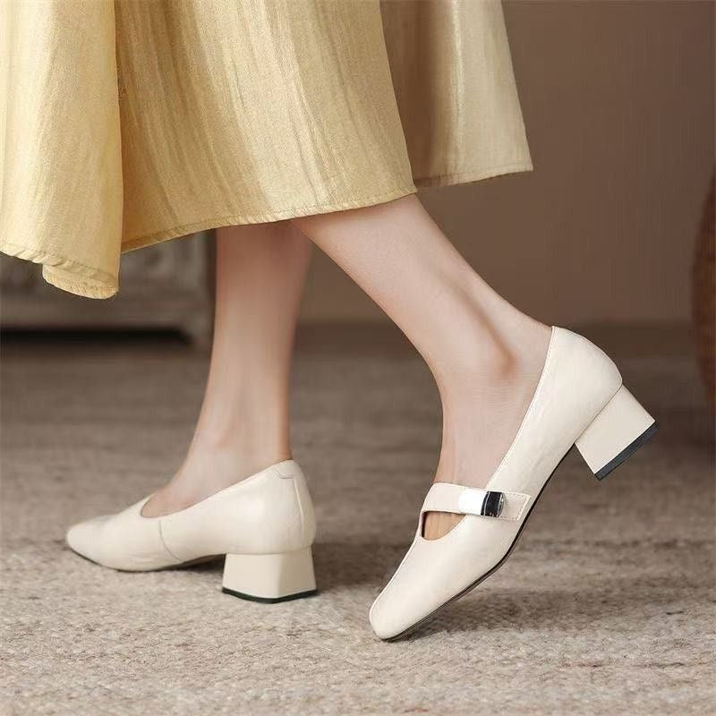 Zapatos de Tacón Cuero Suave Aura Horizonte Calma, Estabilidad y Comodidad Todo el Día