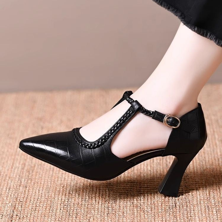 Zapatos de Tacón Cuero Suave Aurora Ritmo Calma, Soporte Superior y Confort Todo el Día