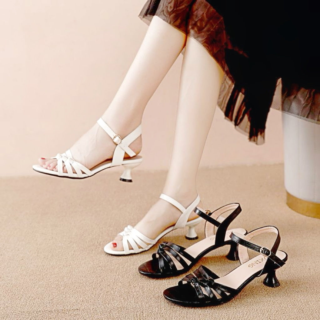 Sandalias de Tacón Cuero Suave Serenidad Cumbre Jazz, Soporte Superior y Comodidad Prolongada