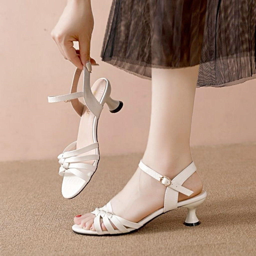 Sandalias de Tacón Cuero Suave Serenidad Cumbre Jazz, Soporte Superior y Comodidad Prolongada