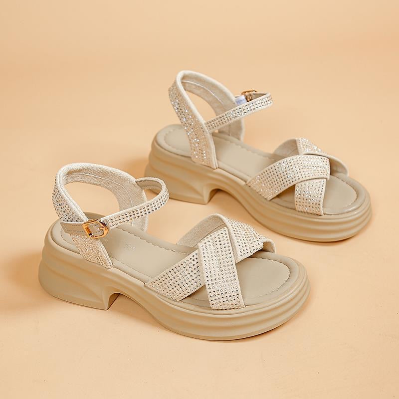 Sandalias de Tacón Cuero Suave Aura Bosque Jazz, Confort Elegante y Soporte Ortopédico