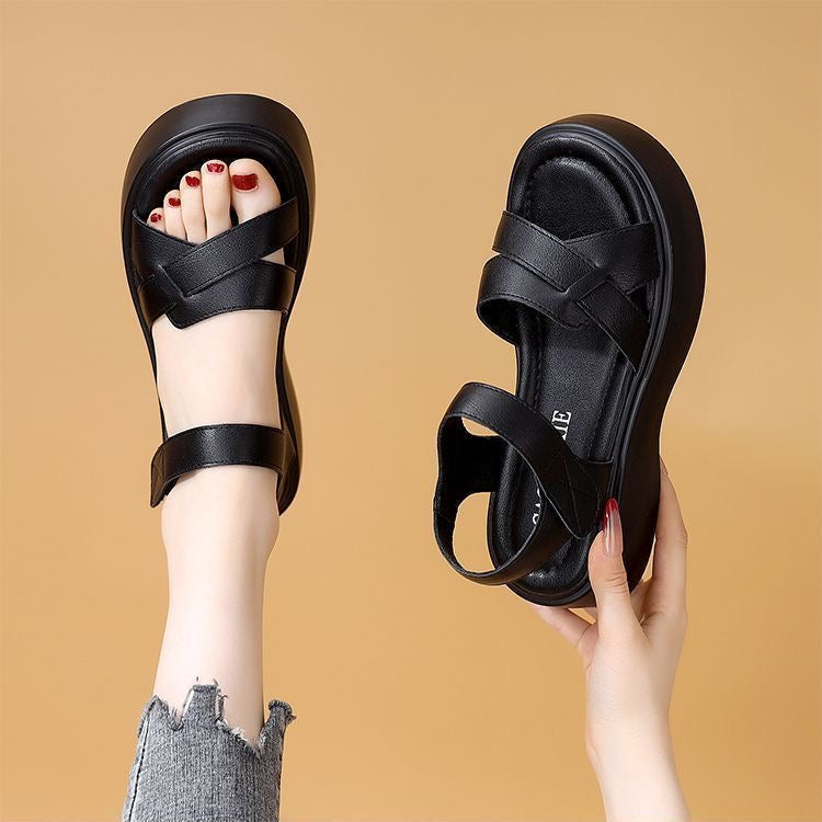 Sandalias Ortopédicas Cuero Suave Travesía Serena Horizonte, Comodidad Antideslizante Todo el Día