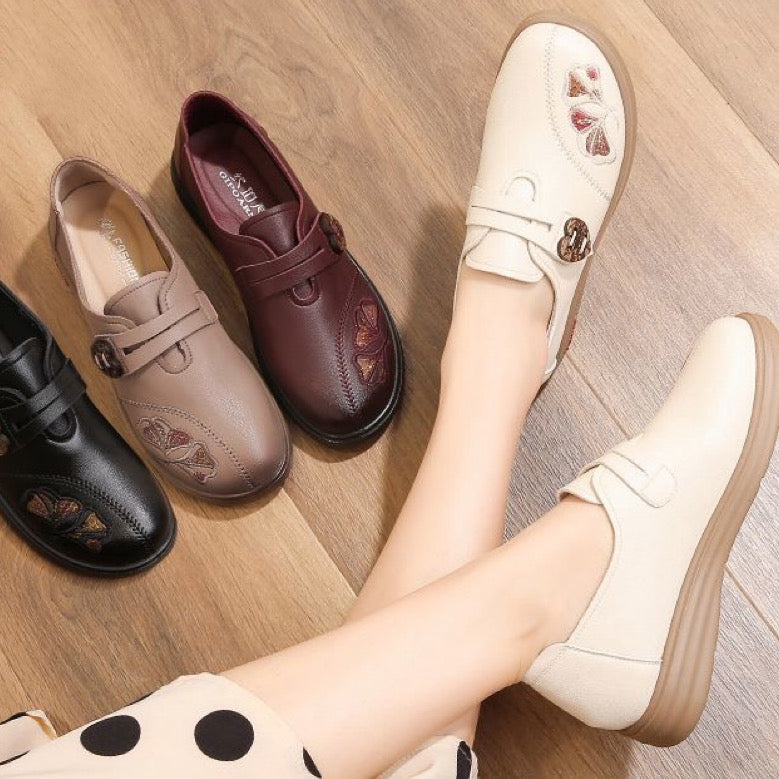 Zapatos Planos Cuero Suave Horizonte Serenidad Íntegro, Confort y Estabilidad para Todo el Día