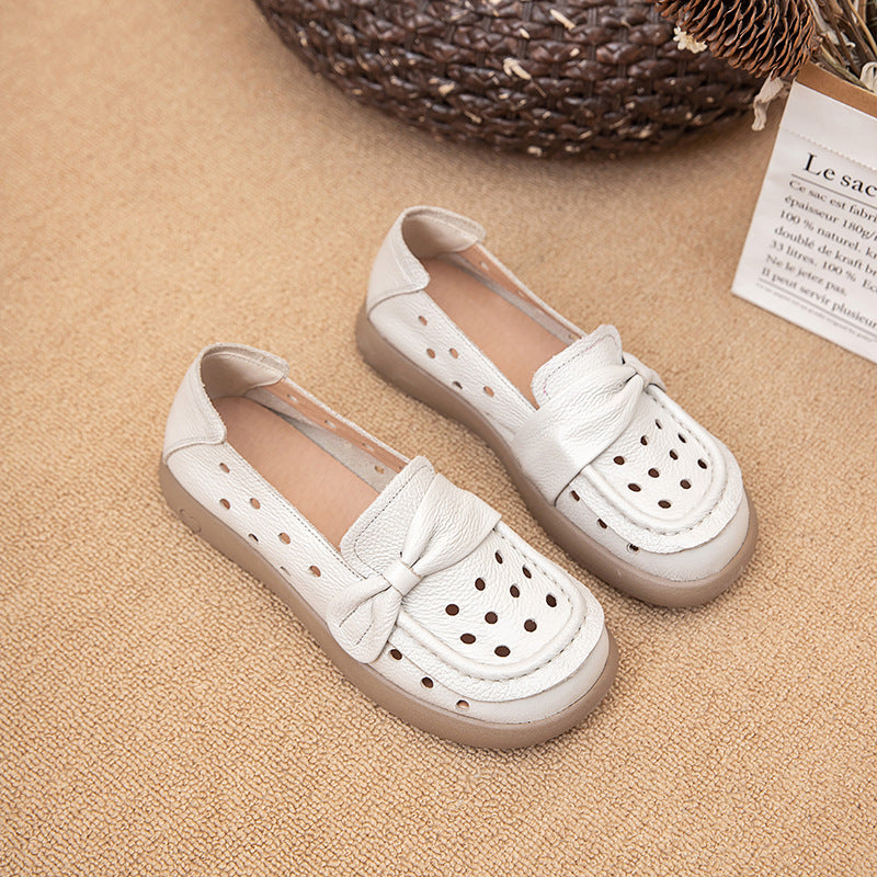 Zapato Plano Cuero Suave Aura Camino Serenidad, Confort y Estabilidad en Cada Paso