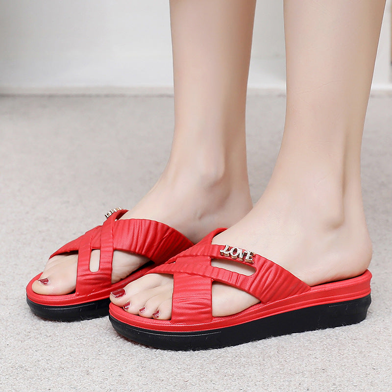 Sandalias de Tacón Medio Suela Amortiguada Serenidad Camino Jazz, Comodidad Todo el Día