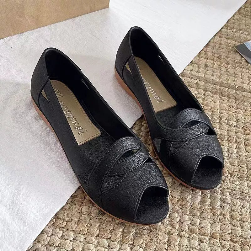 Sandalias Planas Cuero Suave Esencia Aurora Serenidad, Comodidad y Estilo Todo el Día