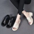 Sandalias de Tacón Cuero Suave Esencia Horizonte Selene, Comodidad y Estilo Todo el Día