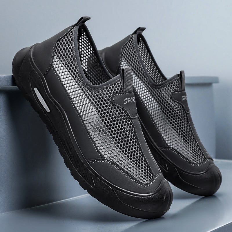 Zapatos de malla transpirables de verano para hombre.