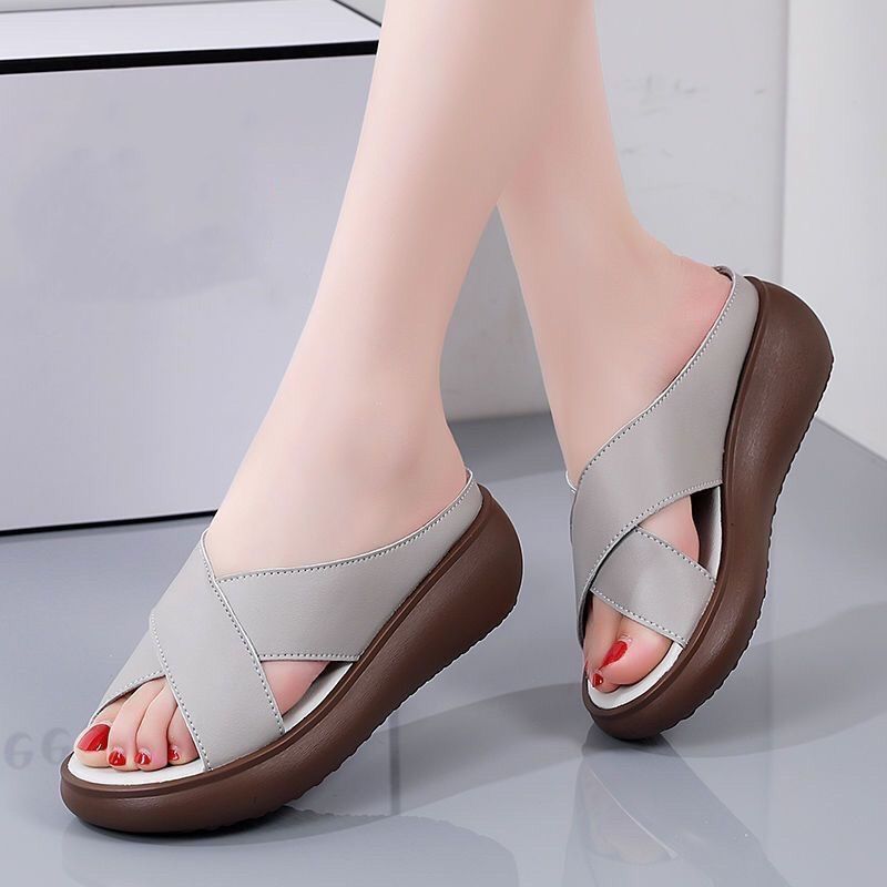 Sandalias de Plataforma Cuero Suave Prisma Serenidad, Postura Saludable y Máximo Confort