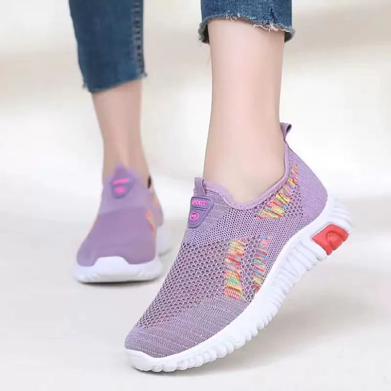 Zapatos Planos Tejido Transpirable Aura Camino Serenidad, Alivio Inmediato y Postura Saludable