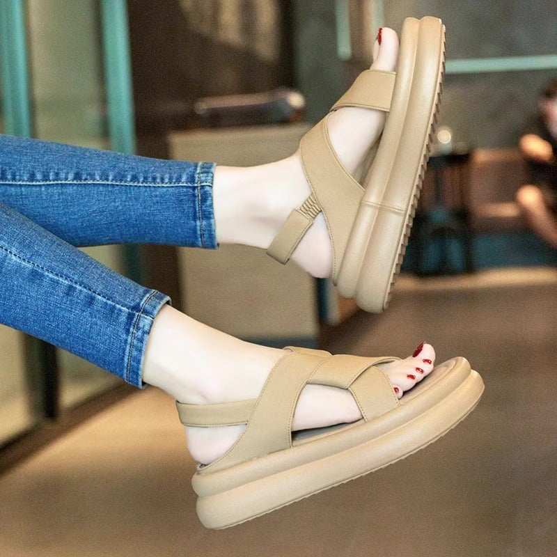 Sandalias de Plataforma Suela Antideslizante Brisa Selene Horizonte, Estilo y Seguridad Todo el Día