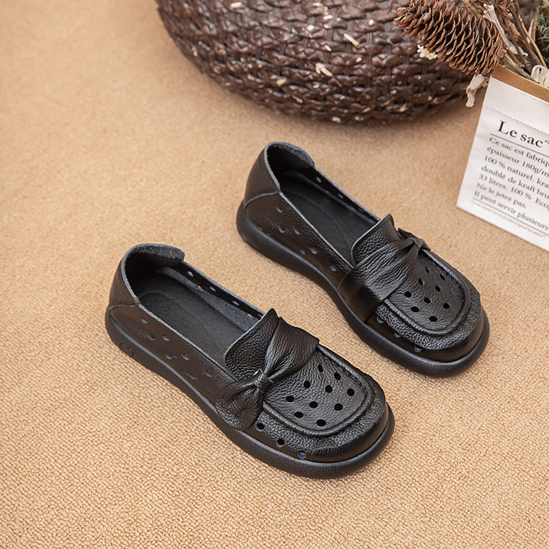 Zapato Plano Cuero Suave Aura Camino Serenidad, Confort y Estabilidad en Cada Paso