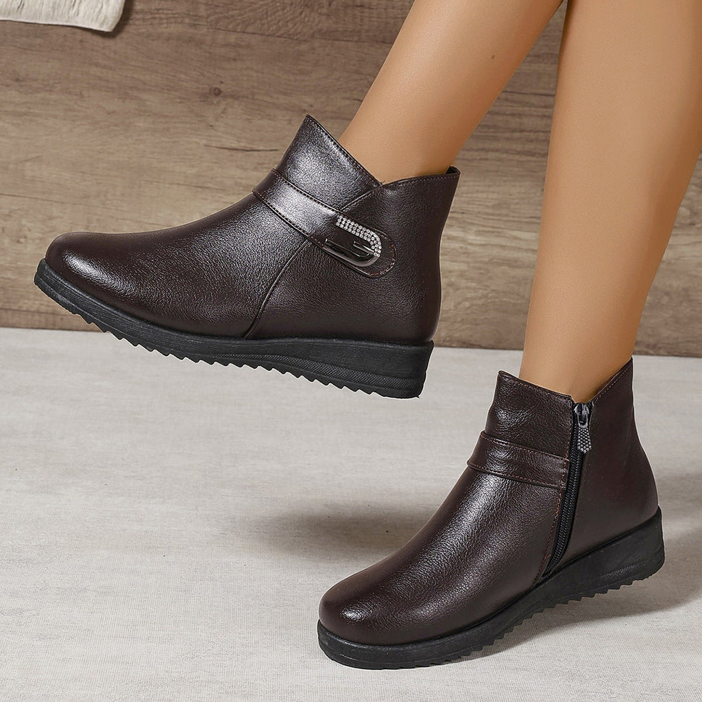 Botas Ortopédicas Cuero Suave Aura Camino Serenidad, Máximo Confort y Soporte Diario