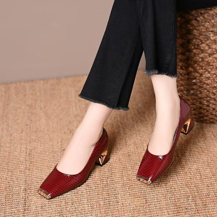 Tacones Altos Cuero Suave Eclipse Línea Brisa, Corrección de Postura y Comodidad Prolongada