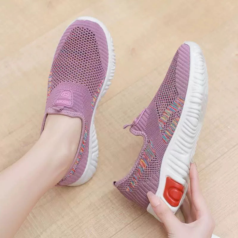 Zapatos Planos Tejido Transpirable Aura Camino Serenidad, Alivio Inmediato y Postura Saludable