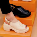 Sandalias de Tacón Cuero Suave Aura Atlántico Equilibrio, Postura Saludable y Máximo Confort