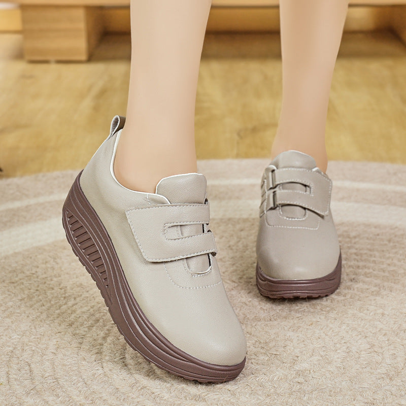 Zapatos de Plataforma Cuero Suave Prisma Serenidad, Máximo Confort y Estabilidad en Cada Paso