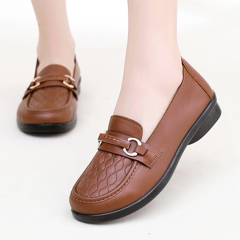 Zapato Ortopédico Cuero Suave Aura Camino Serenidad, Alivio para Fascitis y Dolor de Talón