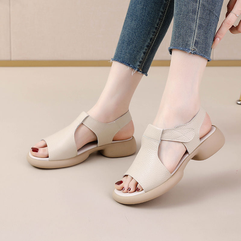 Sandalias Ortopédicas Cuero Suave Horizonte Vital Serenidad, Alivio Inmediato para Pies Doloridos