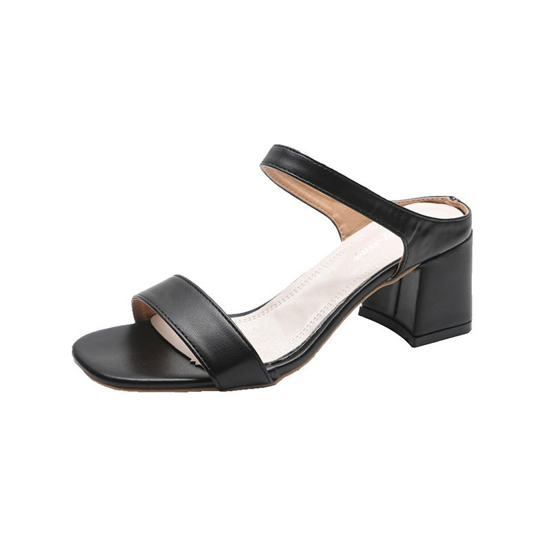 Sandalias de Tacón Cuero Suave Aura Geometría Serenidad, Postura Mejorada y Máxima Comodidad