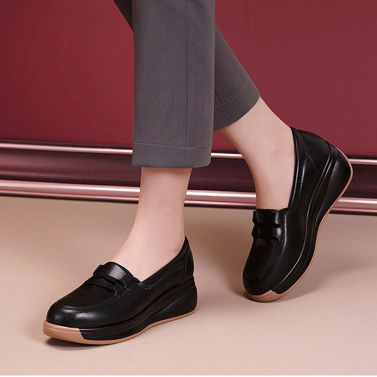 Mocassines Antideslizantes Cuña Estable Aura Camino Serenidad, Comodidad y Soporte Todo el Día