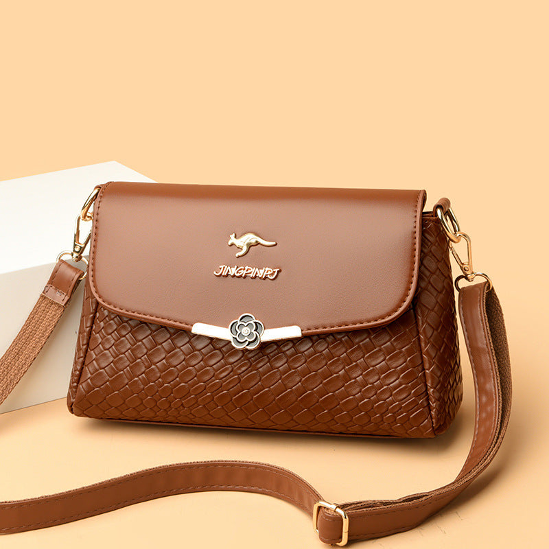 Bolso de Hombro Acabado Brillante Aura Flor Selene, Elegancia y Gran Capacidad Siempre Contigo