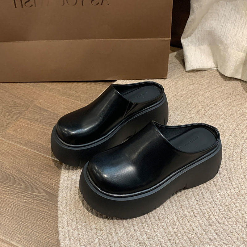 Sandalias de Plataforma Cuero Suave Aura Camino Serenidad, Comodidad Estable Todo el Día