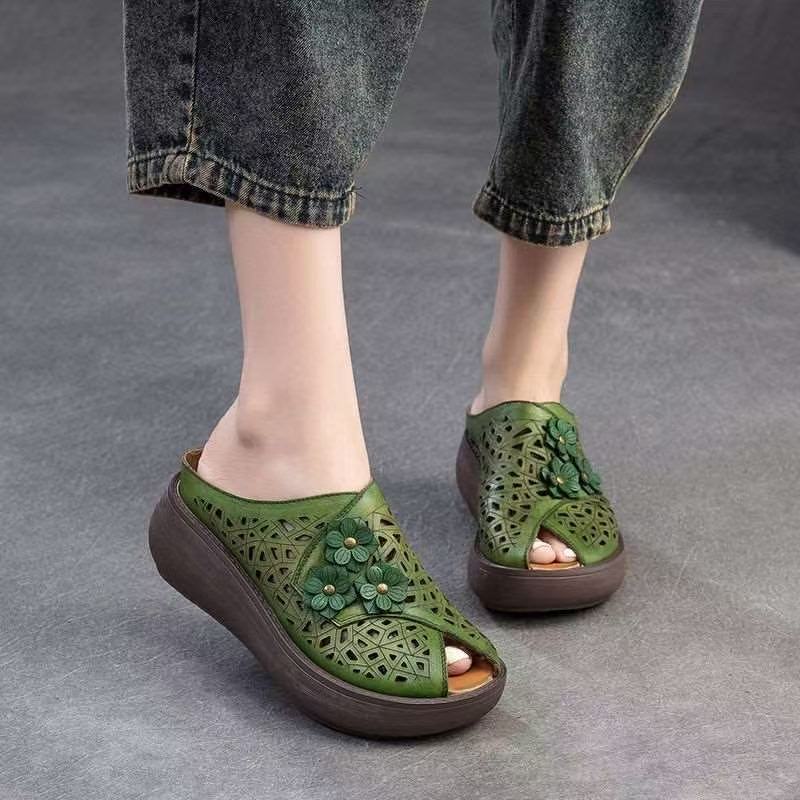 Sandalias de Tacón Cuero Suave Eclipse Gaia Serenidad, Postura Mejorada y Comodidad Todo el Día