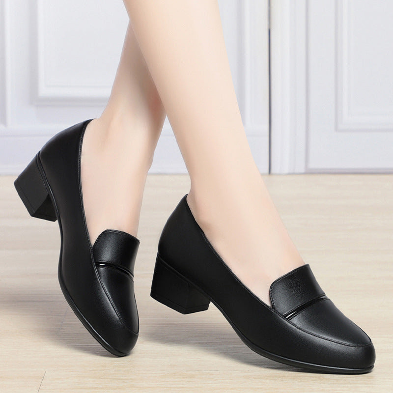 Tacones Medios Cuero Suave Esencia Horizonte Vital, Postura Mejorada y Comodidad Prolongada