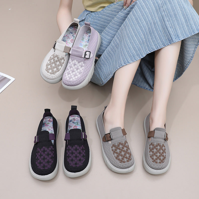 Zapatillas Antideslizantes Tejido Transpirable Aura Armonía Camino, Alivio Inmediato y Postura Saludable