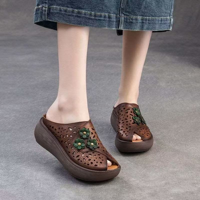 Sandalias de Tacón Cuero Suave Eclipse Gaia Serenidad, Postura Mejorada y Comodidad Todo el Día