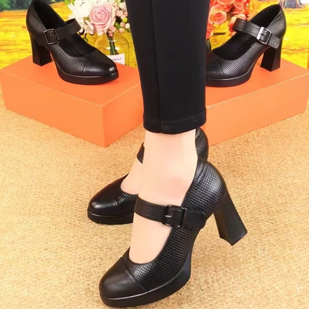 Tacones Altos Cuero Suave Aurora Prisma Ímpetu, Elegancia y Confort Todo el Día