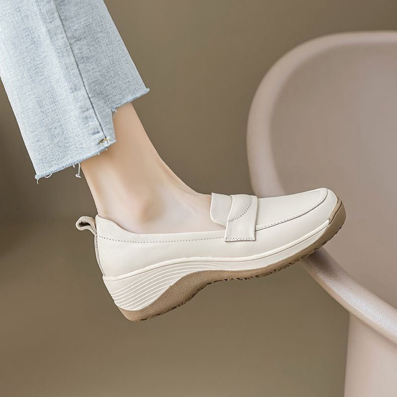 Zapatos de Plataforma Cuero Suave Aura Prisma Camino, Confort Superior y Estabilidad en Cada Paso