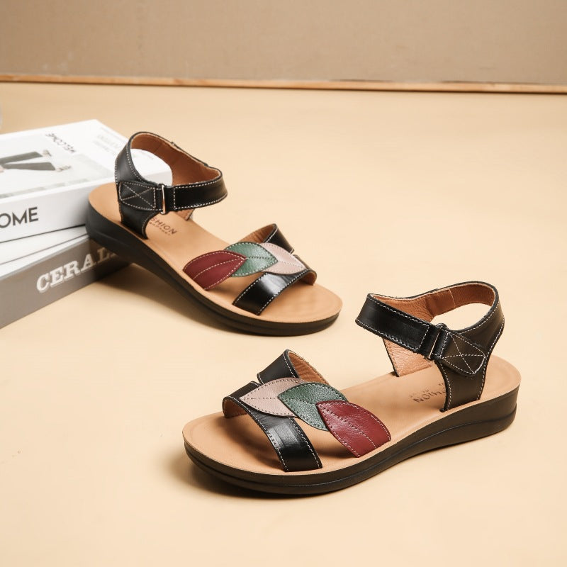 Sandalias de Tacón Suela Antideslizante Esencia Aurora Vitalidad, Elegancia Cómoda y Seguridad Todo el Día