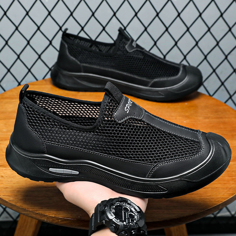 Zapatos de malla transpirables de verano para hombre.