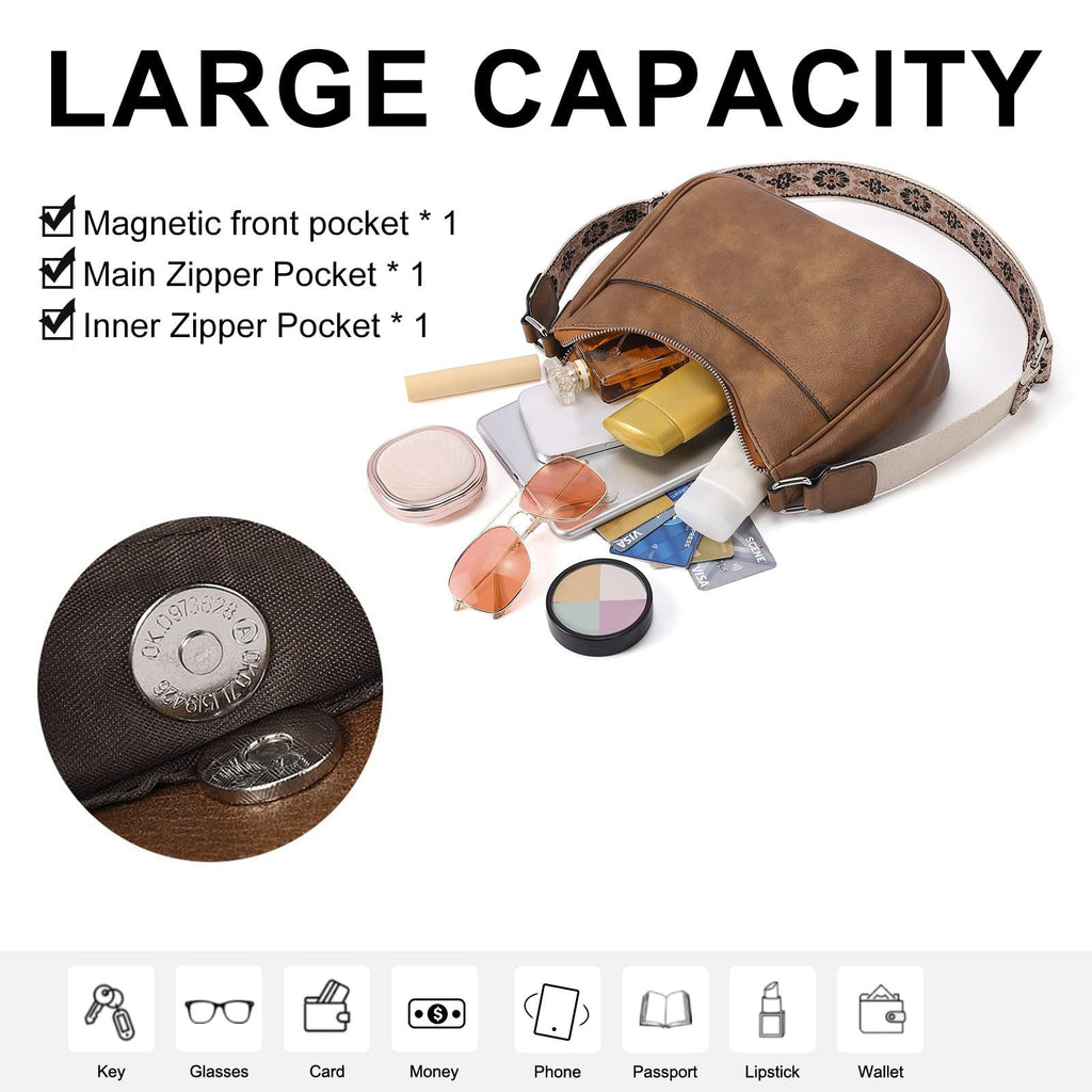 Bolso Casual Acabado Brillante Luna Prisma, Elegancia y Gran Capacidad Siempre Contigo