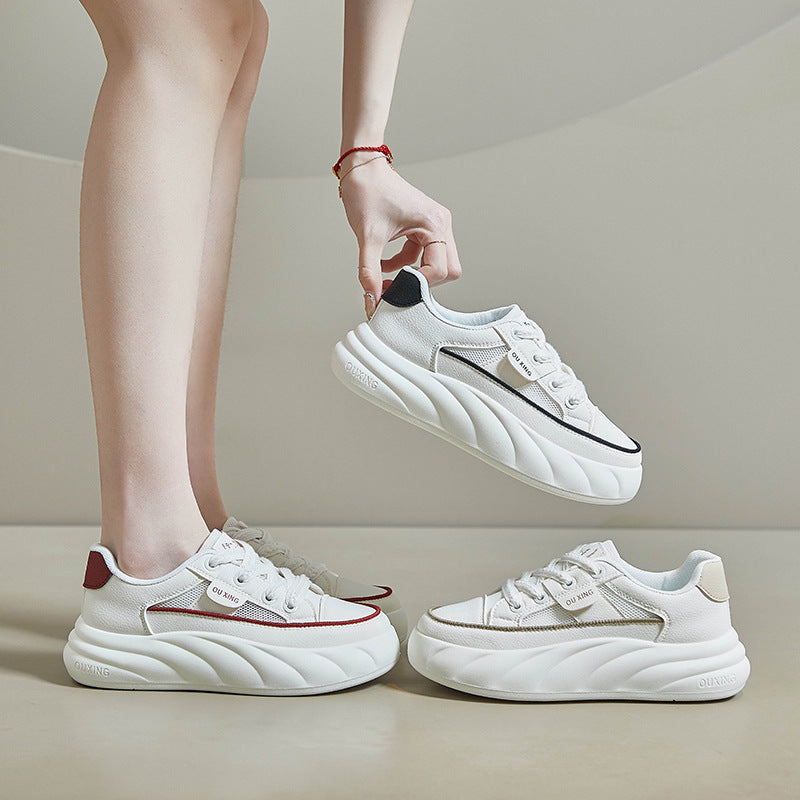 Zapatillas Casuales Suela Elevada Aura Camino Serenidad, Máximo Confort y Alivio Diario