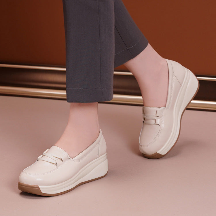 Mocassines Antideslizantes Cuña Estable Aura Camino Serenidad, Comodidad y Soporte Todo el Día