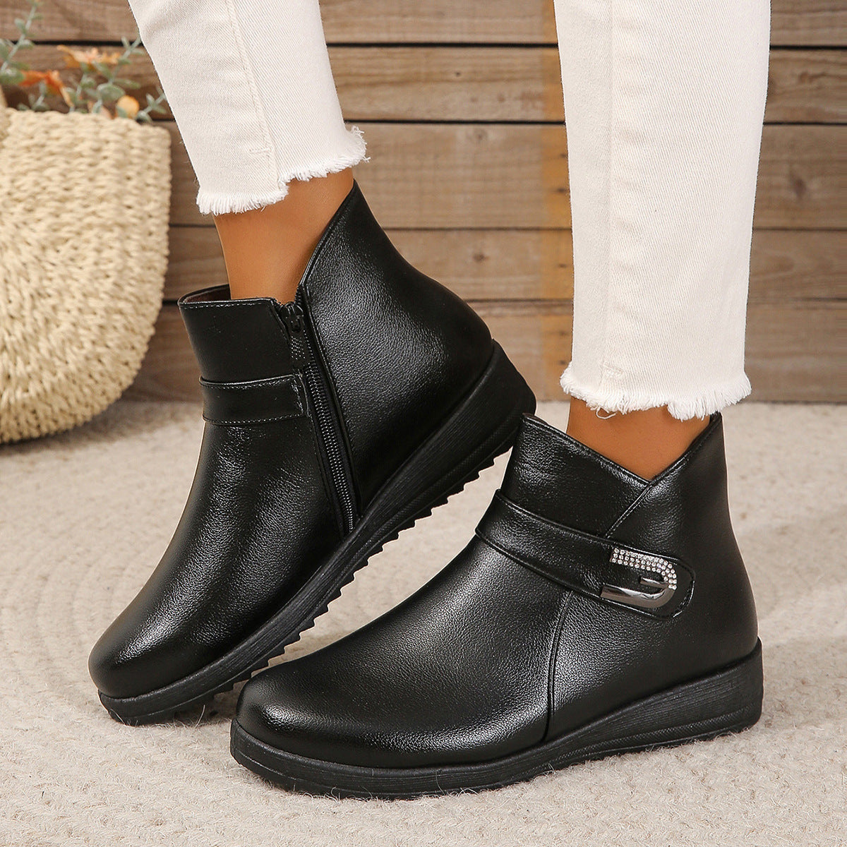 Botas Ortopédicas Cuero Suave Aura Camino Serenidad, Máximo Confort y Soporte Diario