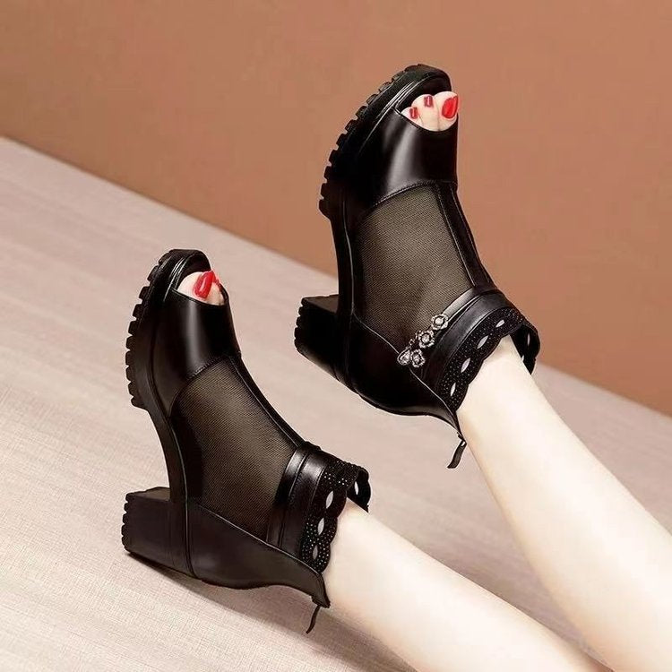 Sandalias de Tacón Malla Transpirable Eclipse Cumbre Serenidad, Frescura y Comodidad Todo el Día