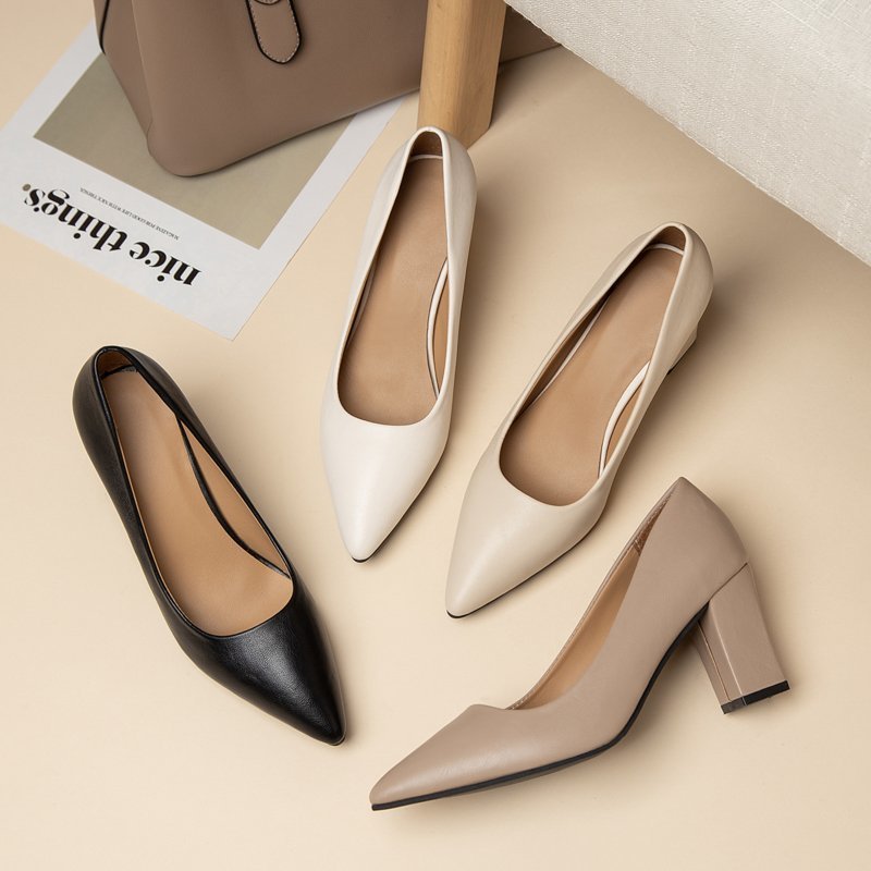 Tacones Gruesos Suela Antideslizante Estrella Prisma Serenidad, Elegancia y Estabilidad Todo el Día