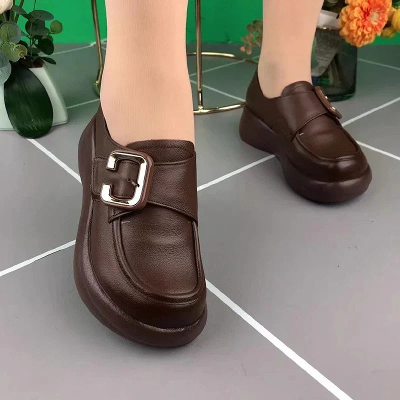 Mocassines Ortopédicos Cuero Suave Aura Camino Serenidad, Máximo Confort Sin Dolor