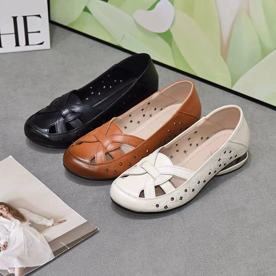 Zapato Ortopédico Cuero Suave Aura Camino Serenidad, Alivio Inmediato y Postura Saludable