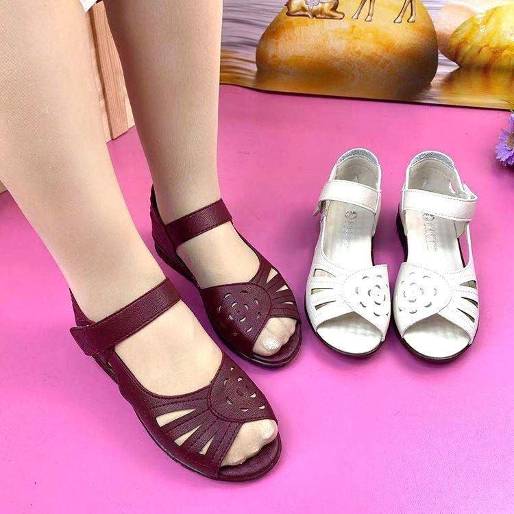 Sandalias de Tacón Cuero Suave Esencia Aurora Serenidad, Elegancia y Confort para el Verano