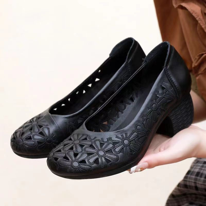 Tacones Cuadrados Suela Flexible Aura Estilo Serenidad, Elegancia y Comodidad Todo el Día