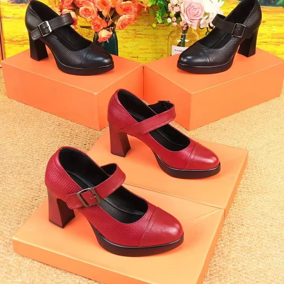 Tacones Altos Cuero Suave Aurora Prisma Ímpetu, Elegancia y Confort Todo el Día