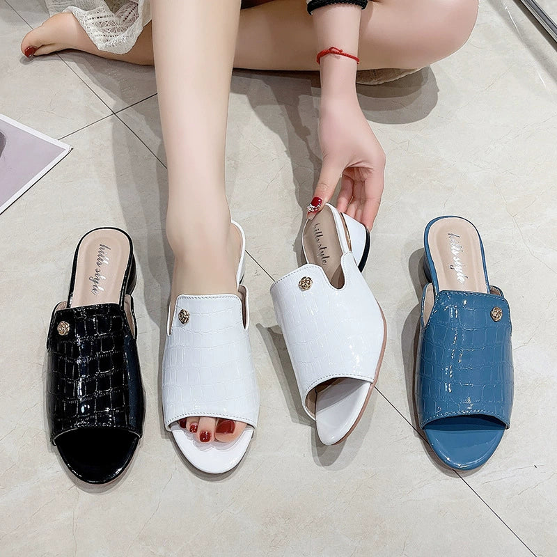 Sandalias de Tacón Cuero Suave Aura Horizonte Serenidad, Comodidad Elegante Todo el Día