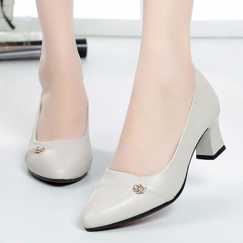 Tacones Altos Cuero Suave Aura Minimal Serenidad, Máximo Confort Todo el Día