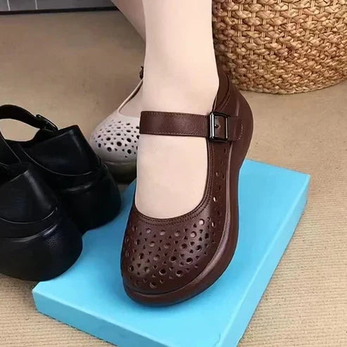 Zapato Ortopédico Cuero Genuino Aurora Calma Camino, Comodidad Elegante Sin Dolor