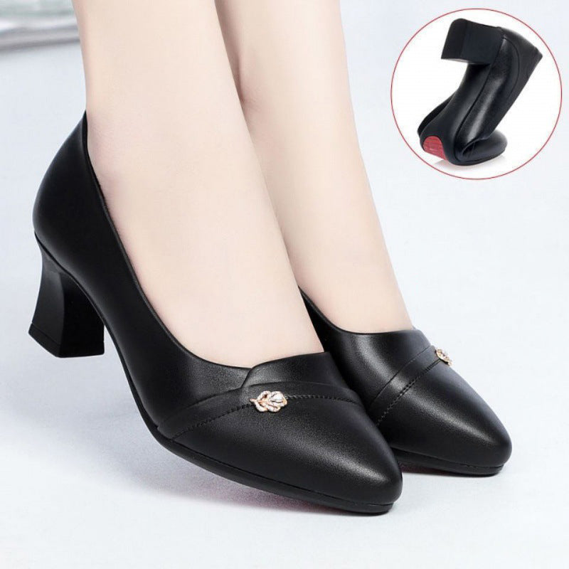 Tacones Altos Cuero Suave Aura Minimal Serenidad, Máximo Confort Todo el Día